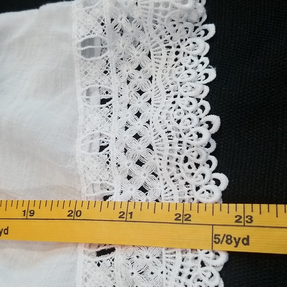 Zac & Rachel Square Neckline Short Sleeves White Top. Size PL - Picture 11 of 12